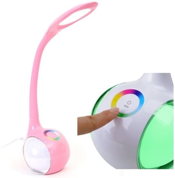 LED RGB Stmievateľná stolná lampa LED/7W/230V ružová