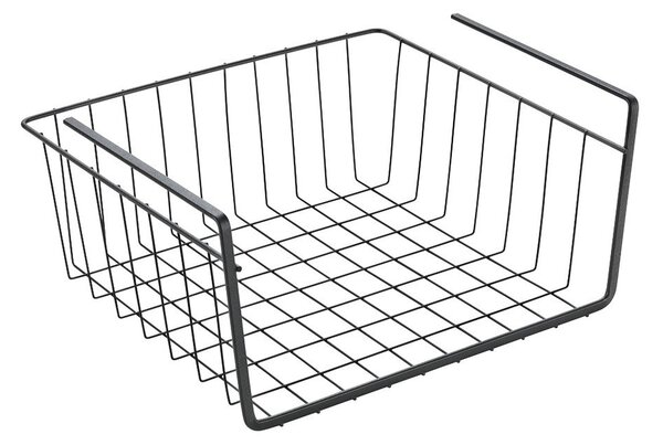 Čierny závesný kuchynský košík Metaltex, dĺžka 30 cm