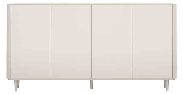 Komoda Elivo 200 cm štvordverová na nožičkách - kašmír / olejovaný dub