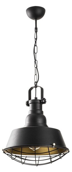 Čierne závesné svietidlo s kovovým tienidlom ø 30 cm Itak – Opviq lights