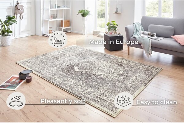 Sivo-krémový koberec Hanse Home Celebration Plume, 120 x 170 cm