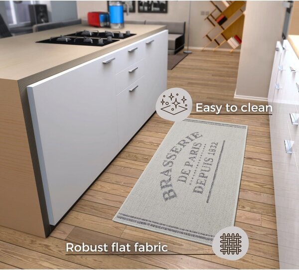 Sivý/krémovobiely behúň 62x150 cm Cucina – Hanse Home