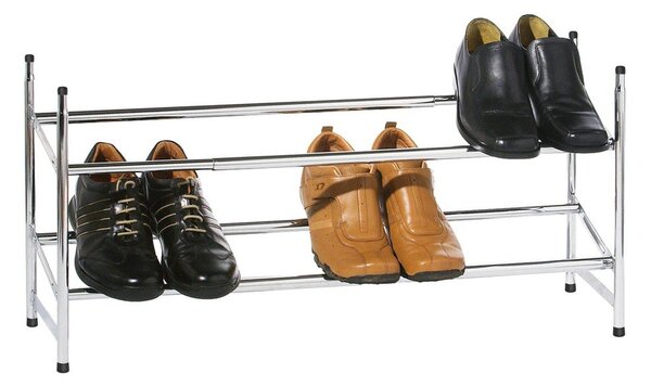 Kovový teleskopický stojan na topánky v striebornej farbe – Premier Housewares