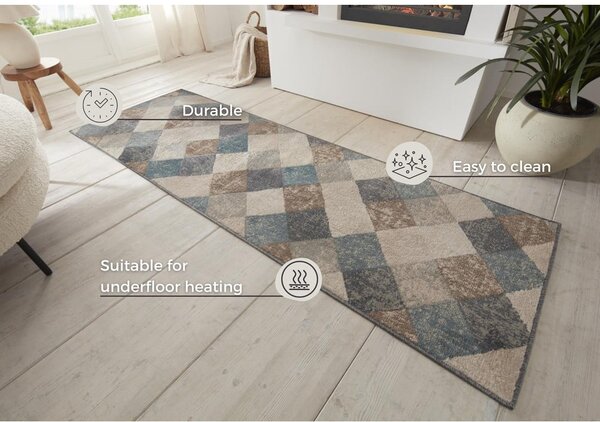 Modrý/béžový behúň 80x200 cm Terrain – Hanse Home