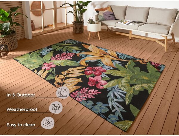 Čierny vonkajší koberec 80x165 cm Flair – Hanse Home