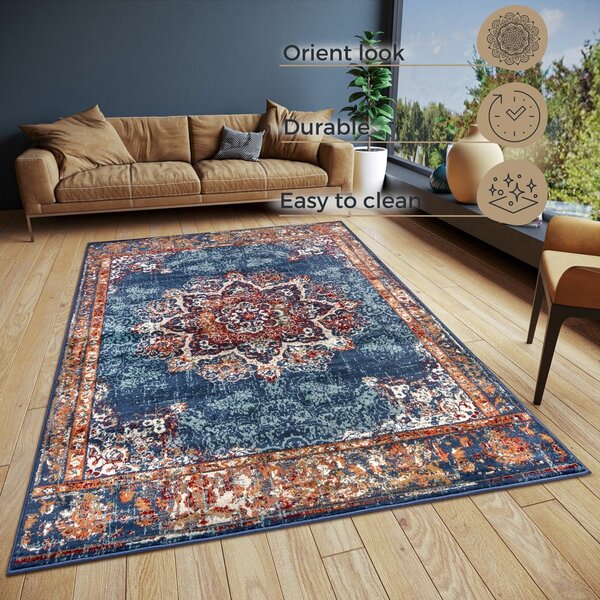 Tmavomodrý koberec 140x200 cm Orient Maderno – Hanse Home