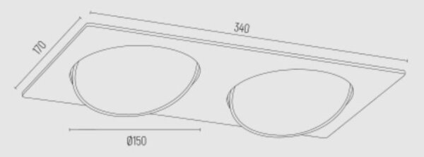 Argon 1046 - Podhľadové svietidlo OLIMP 2xGU10-AR111/12W/230V biela