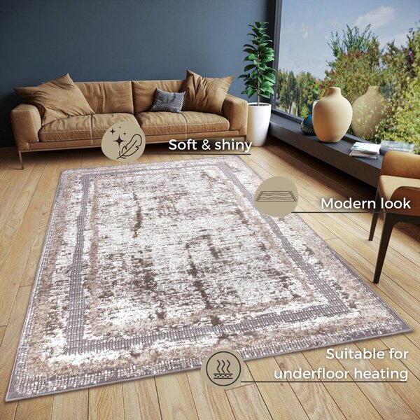 Koberec v béžovo-striebornej farbe 57x90 cm Shine Classic – Hanse Home
