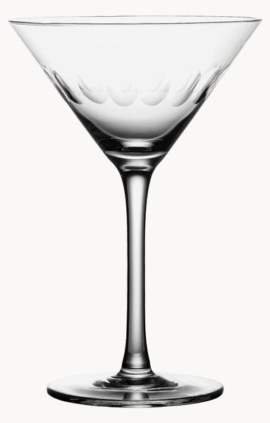 Ručne fúkané krištáľové poháre na martini Lens, 2 ks