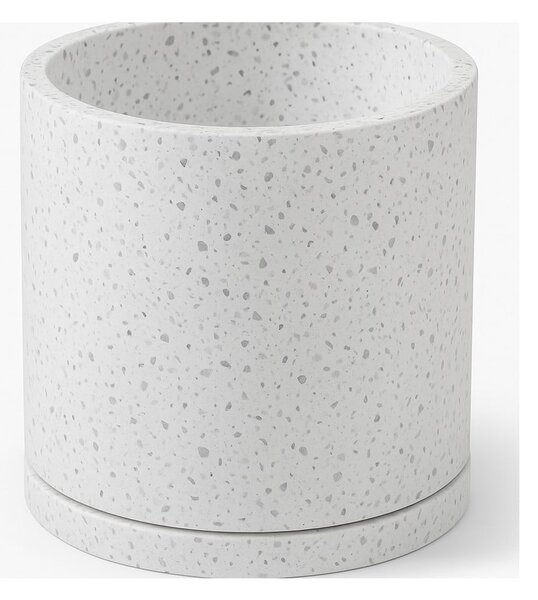 Súprava 2 bielych kvetináčov Selection Terrazzo, ø 26 cm