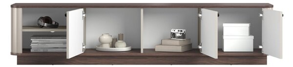 TV skrinka Vesper 3D 187 cm - kašmír / orech / čierne úchytky