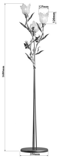 Stojacia lampa EDEN 3xE14/40W/230V muránske sklo