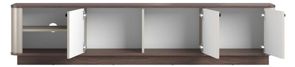 TV skrinka Vesper 3D 187 cm - kašmír / orech / čierne úchytky