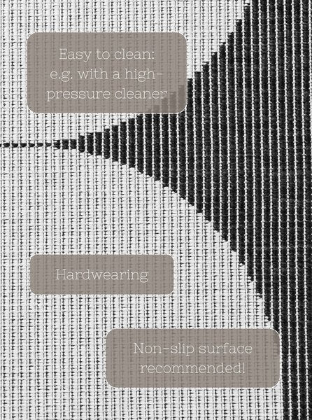 Čierno-biely vnútorný a vonkajší behúň 80x250 cm Duet Bowen – NORTHRUGS