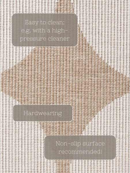 Vnútorný a vonkajší koberec v béžovej a slonovinovej farbe 120x170 cm Duet Bowen – NORTHRUGS