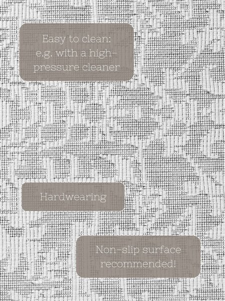 Vnútorný a vonkajší koberec v sivej a slonovinovej farbe 160x230 cm Duet Kona – NORTHRUGS