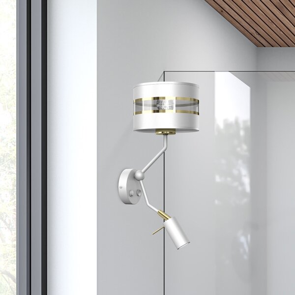 Nástenná lampička ULTIMO 1xE27/40W/230V + 1xGU10/MR11/7W biela