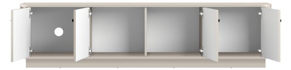 TV skrinka Vespera 4D 187 cm na sokli - kašmírová / čierna