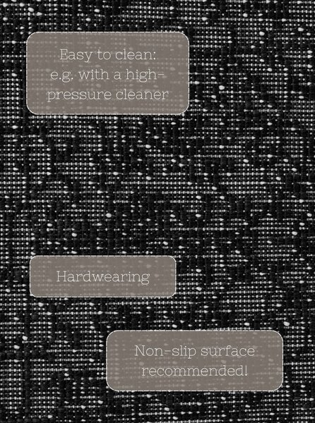 Čierno-biely vnútorný a vonkajší behúň 80x250 cm Duet Kona – NORTHRUGS
