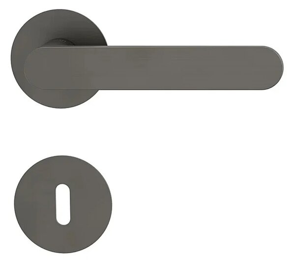 Dverové kovanie MP Avus Piatta S - R (kašmír šedá), kľučka-kľučka, Otvor pre obyčajný kľúč BB, MP kašmír šedá