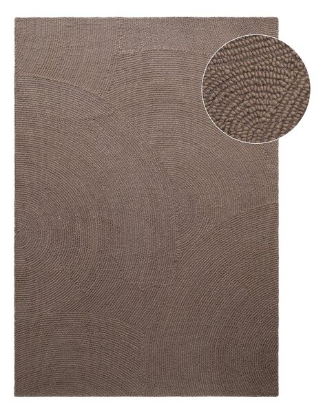 Taupe ručne tkaný vlnený koberec 120x180 cm Calmio – Hanse Home