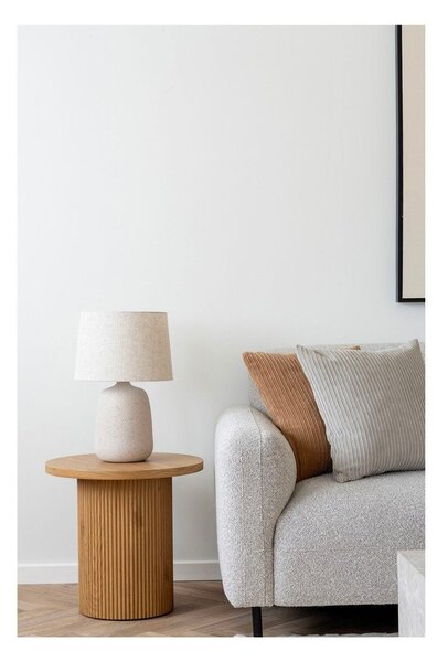 Krémová stolová lampa s textilným tienidlom (výška 47 cm) Croft – House Nordic