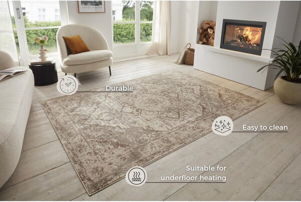 Sivý/béžový koberec 240x340 cm Terrain Designer Sand – Hanse Home