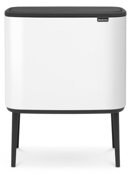 Biely dotykový oceľový odpadkový kôš na triedený odpad 33 l Bo Touch Bin – Brabantia
