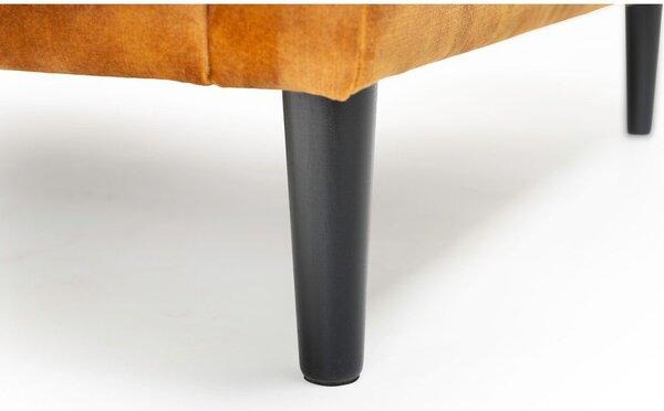 Žltá zamatová pohovka 220 cm Adagio - Scandic