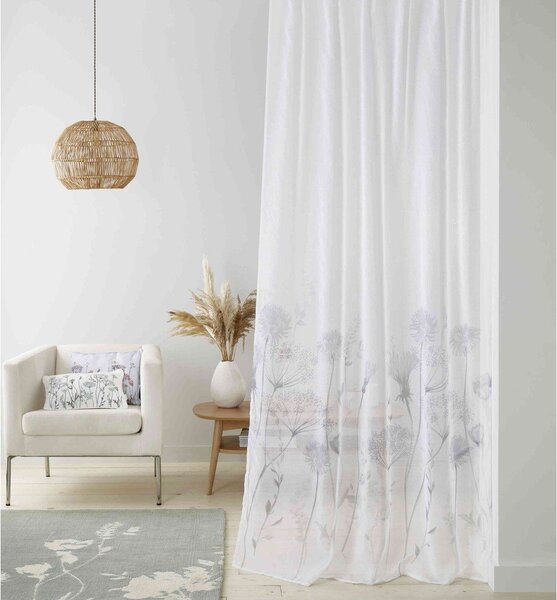Biela záclona 229x140 cm Meadowsweet Floral - Catherine Lansfield