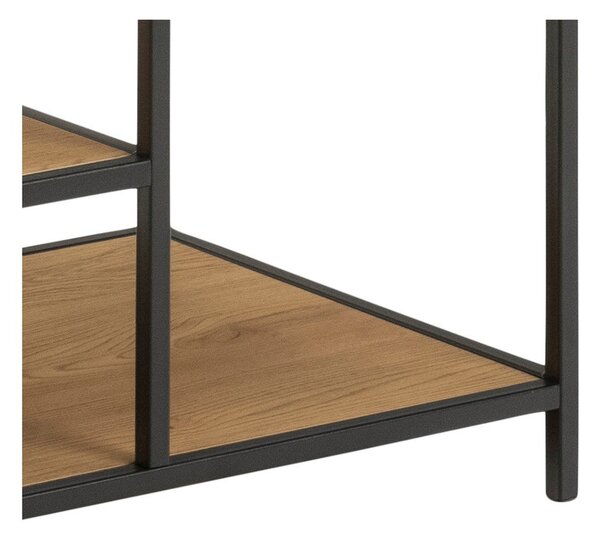 Otvorená šatníková skriňa v dekore duba v čierno-prírodnej farbe 77x165 cm Seaford – Actona