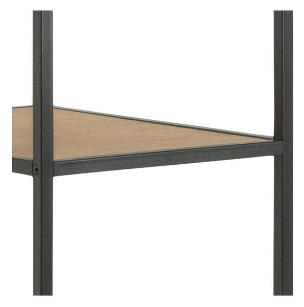 Otvorená šatníková skriňa v dekore duba v čierno-prírodnej farbe 77x165 cm Seaford – Actona