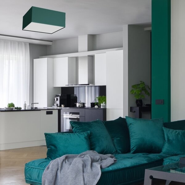 Stropné svietidlo VERDE 3xE27/60W/230V 50x50 cm zelená