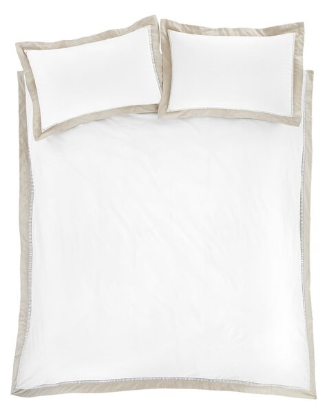 Biele bavlnené obliečky na jednolôžko 135x200 cm Oxford Lace – Bianca
