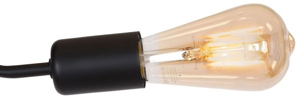 Prisadený luster BRENDA 3xE27/60W/230V čierna