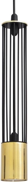 LED Luster na lanku BARS 1xGU10/4,8W/230V čierna/zlatá