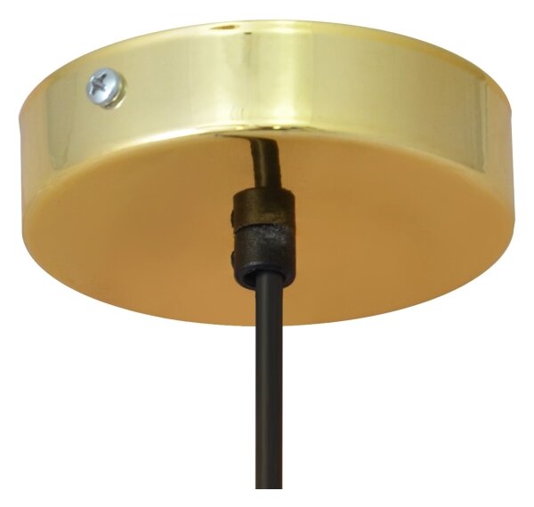 Luster na lanku BARS 1xGU10/20W/230V zlatá/čierna