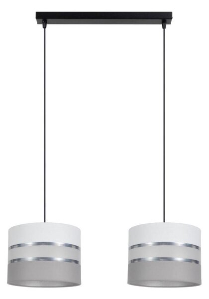 Luster na lanku CORAL 2xE27/60W/230V biela/šedá
