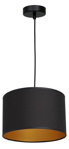 Luster na lanku ARDEN 1xE27/60W/230V pr. 25 cm čierna/zlatá