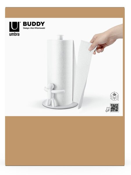 Oceľový držiak na kuchynské utierky ø 19 cm Buddy – Umbra
