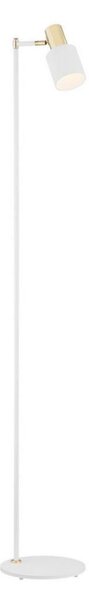Argon 4258 - Stojacia lampa DORIA 1xE27/15W/230V biela/mosadz