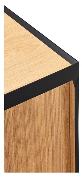 Čierna nízka komoda v dekore duba 165x78 cm Arista – Teulat