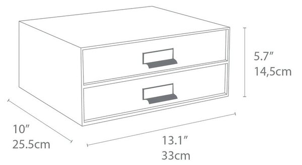 Béžový zásuvkový box s 2 zásuvkami Bigso Box of Sweden Birger