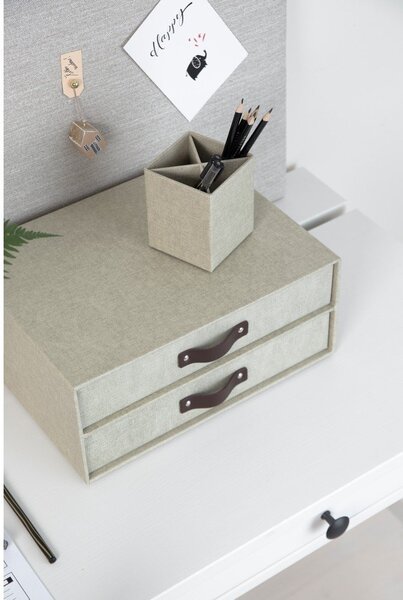 Béžový zásuvkový box s 2 zásuvkami Bigso Box of Sweden Birger