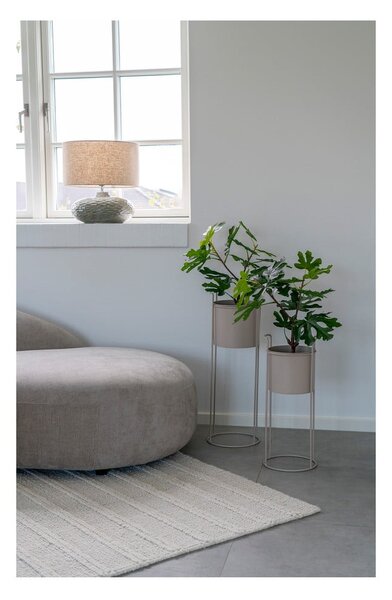 Khaki keramická stolová lampa s textilným tienidlom (výška 44 cm) Oldham – House Nordic