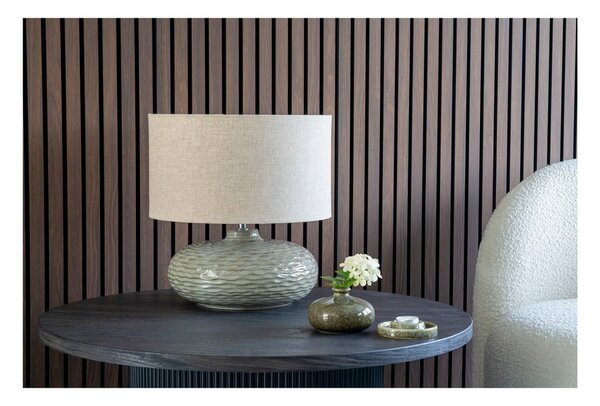 Khaki keramická stolová lampa s textilným tienidlom (výška 44 cm) Oldham – House Nordic