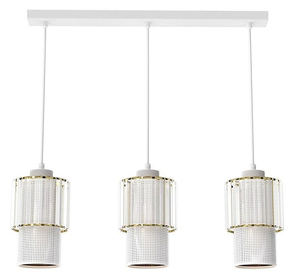 Luster na lanku BLANCO 3xE27/60W/230V biela