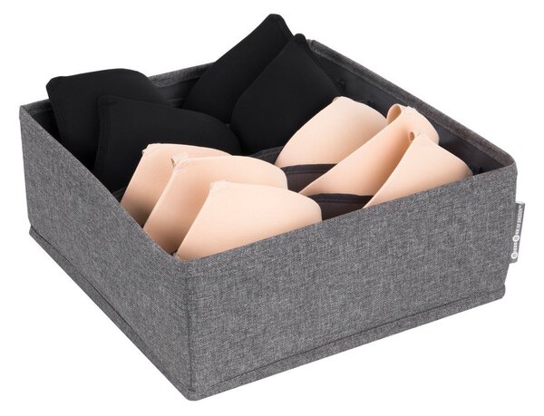 Sivý organizér do zásuvky s priehradkami Bigso Box of Sweden Drawer, 29 x 11 cm