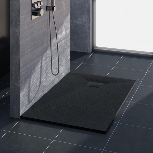 Rea Magnum Black, sprchová vanička 1000×800×25 mm, čierna matná, REA-K3907