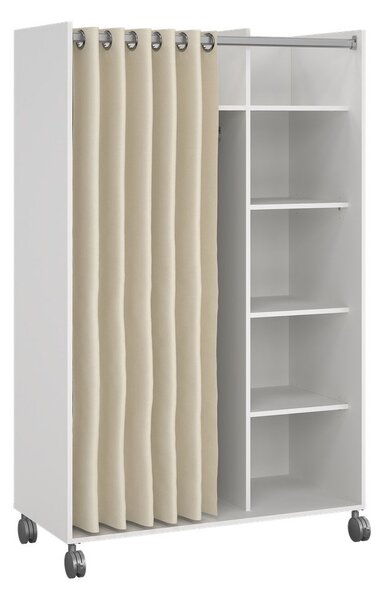 Bielo-béžová šatníková skriňa 100x160 cm Kit – Tvilum